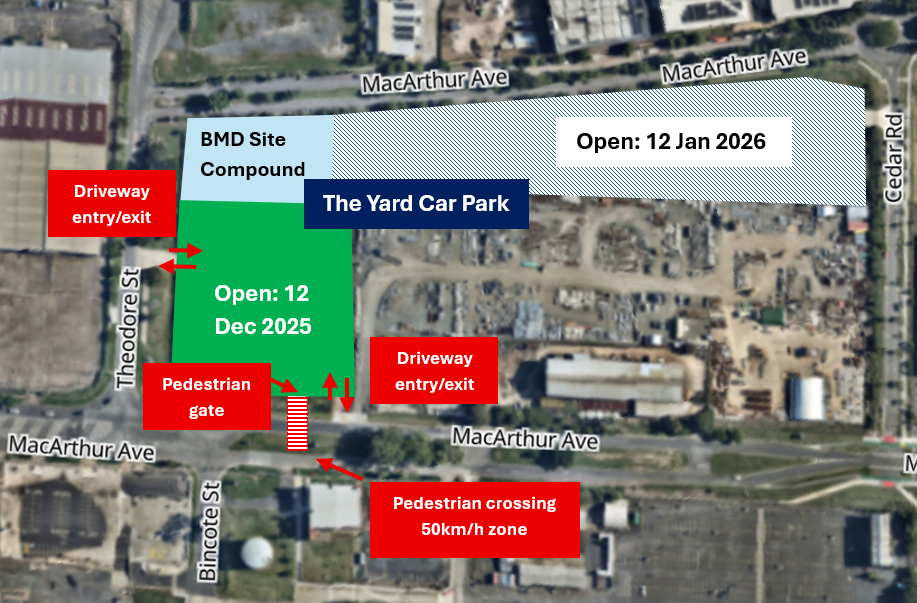 Changes to Dock A Car Park